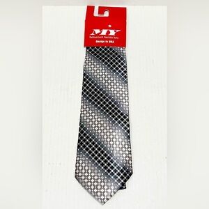 New MY Refinement Black and Grey Tie